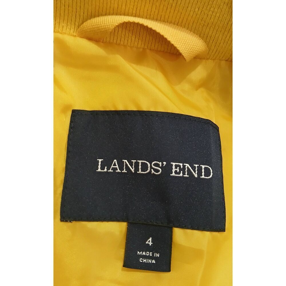 Talbots womens size 4 small boiled wool yellow outerwear jacket coat - Picture 8 of 8